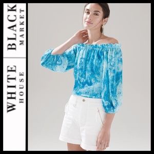 🔥SALE🔥 NWT WHBM Off-Shoulder Clip Dot Blouse